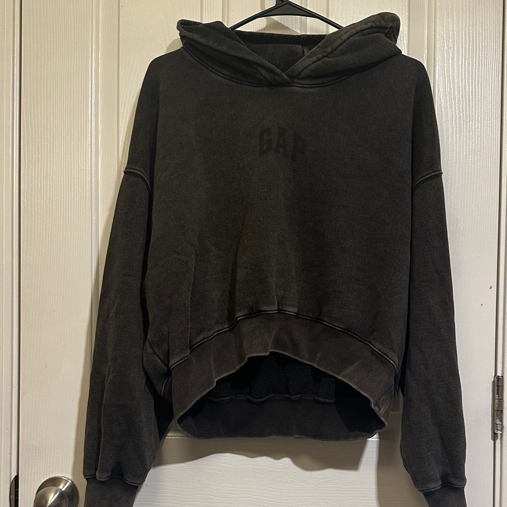 GAP Cropped Charcoal Hoodie